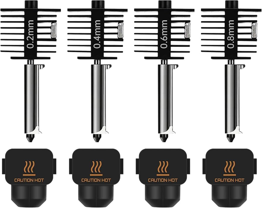 Amazon.com: 4-Pack Bamboo A1 mini/A1/A2L Hotend Kit, 0.2/0.4/0.6